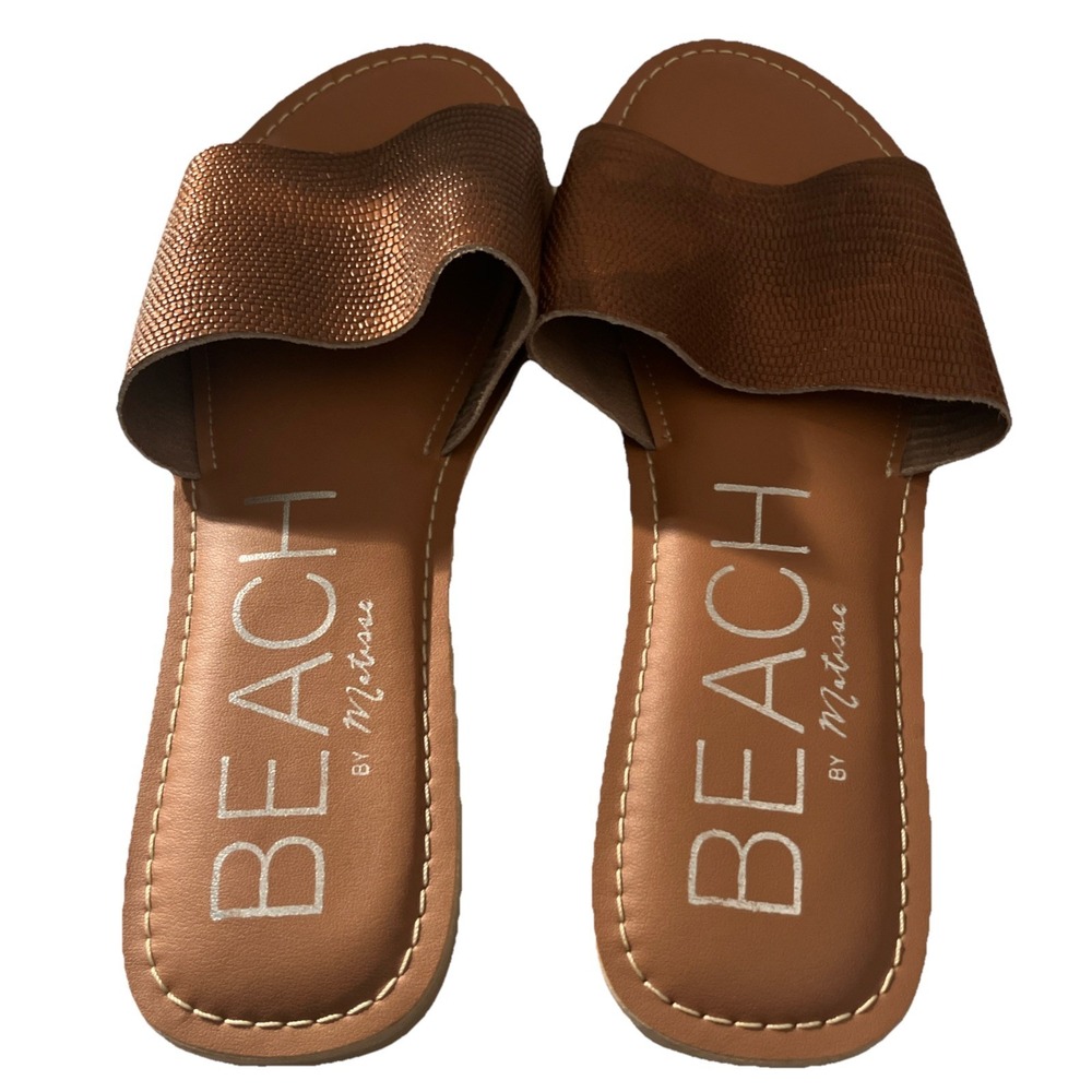 BEACH  by Matisse Valley Sandal ~ Copper~ Women's Size 9M ~ Leather Upper!